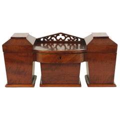 Regency Mahogany Sideboard Tea Caddy, circa 1820