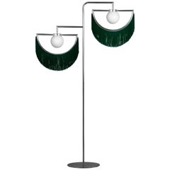 Wink Gold-Plated Floor Lamp Postmodernist Style with Green Fringes