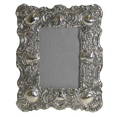 Stunning Antique English Sterling Silver Photograph Frame, 1902