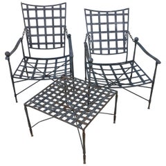 Pair of Mario Papperzini for Salterini Midcentury Lounge Chairs with Side Table