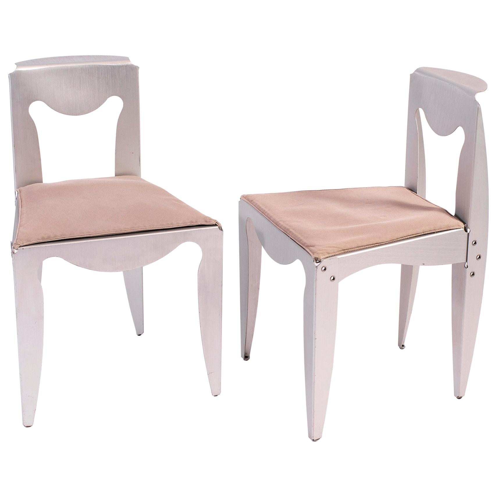 Set of Two “Liberta” Chairs by Afra & Tobia Scarpa for Meritalia, Italy, 1989 For Sale