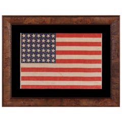 Antique 42 Stars American Flag, an Unofficial Star Count, with Scatter Star Positioning 