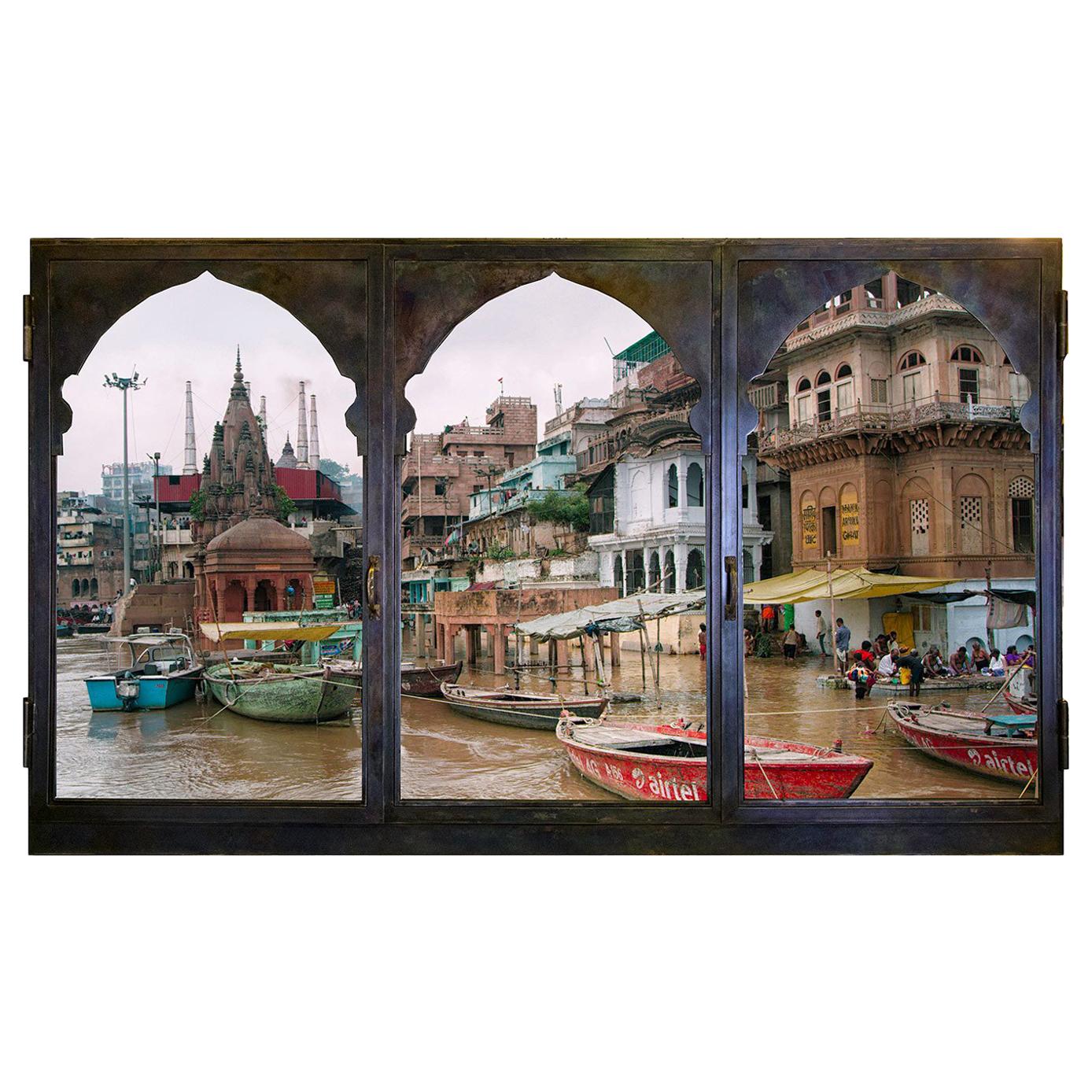 Anotherview n.14 On the Ganges During Monsoon For Sale
