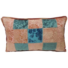 Antique Pink and Blue Romance through the Gilded Age’s Asian Textiles Patchwork Pillow