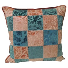 Pink and Blue Romance Through the Gilded Age’s Asian Textiles Patchwork Pillow