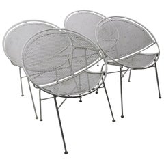 Set of Four Hoop Chairs by Salterini