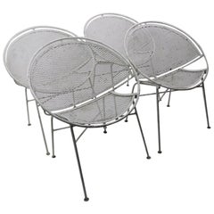 Set of Four Hoop Chairs by Salterini