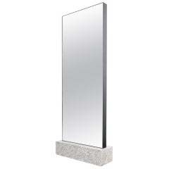 Vintage Full Length Double Mirror with Terrazzo Base Style Memphis, circa 1985