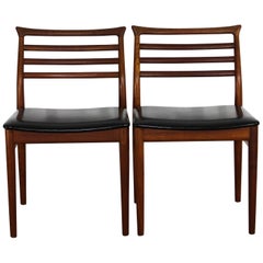 Midcentury Danish Erling Torvits Teak Dining Chairs, 2 Available