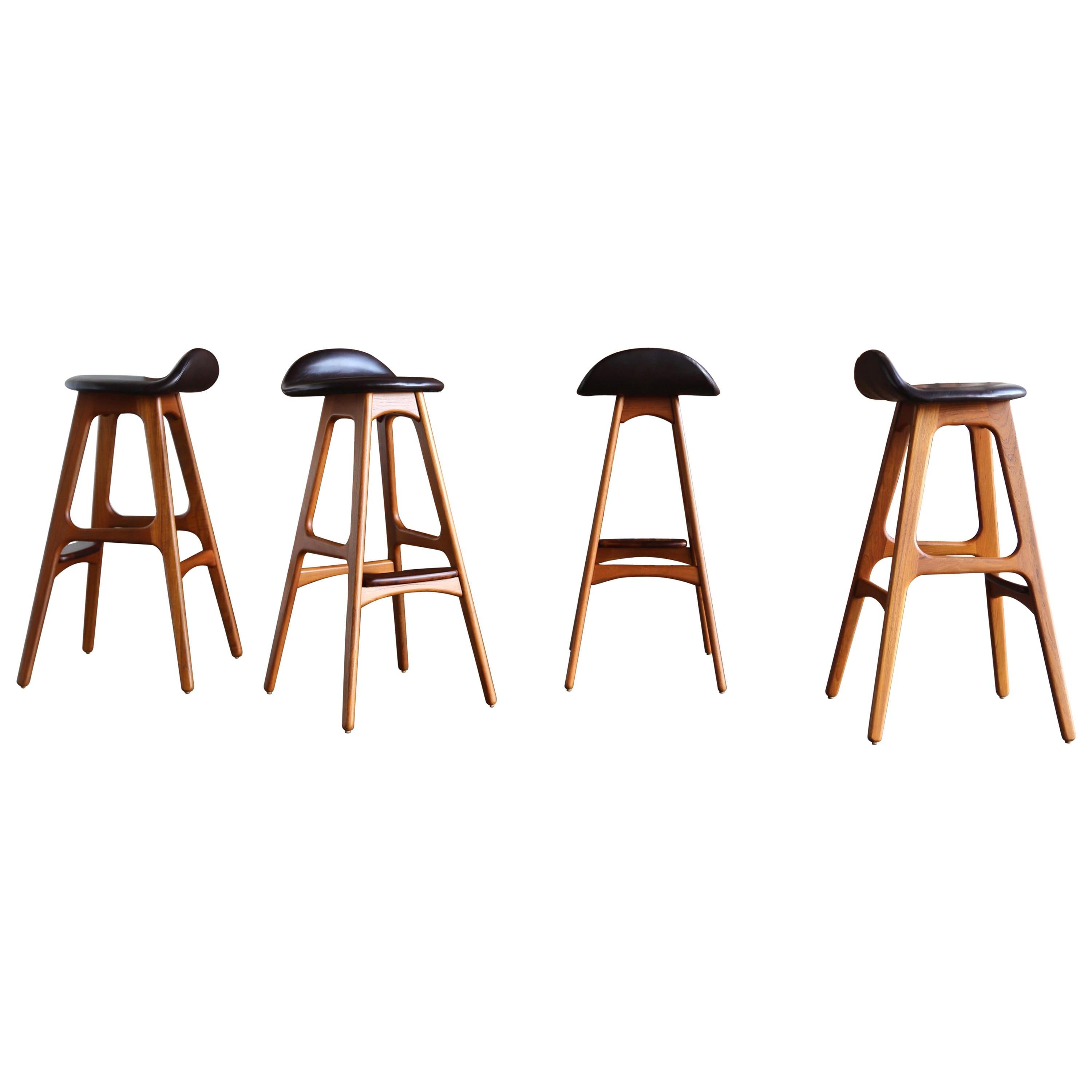 Set of Four Barstools by Erik Buch