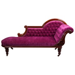 19th Century Victorian Mahogany Chaise Lounge