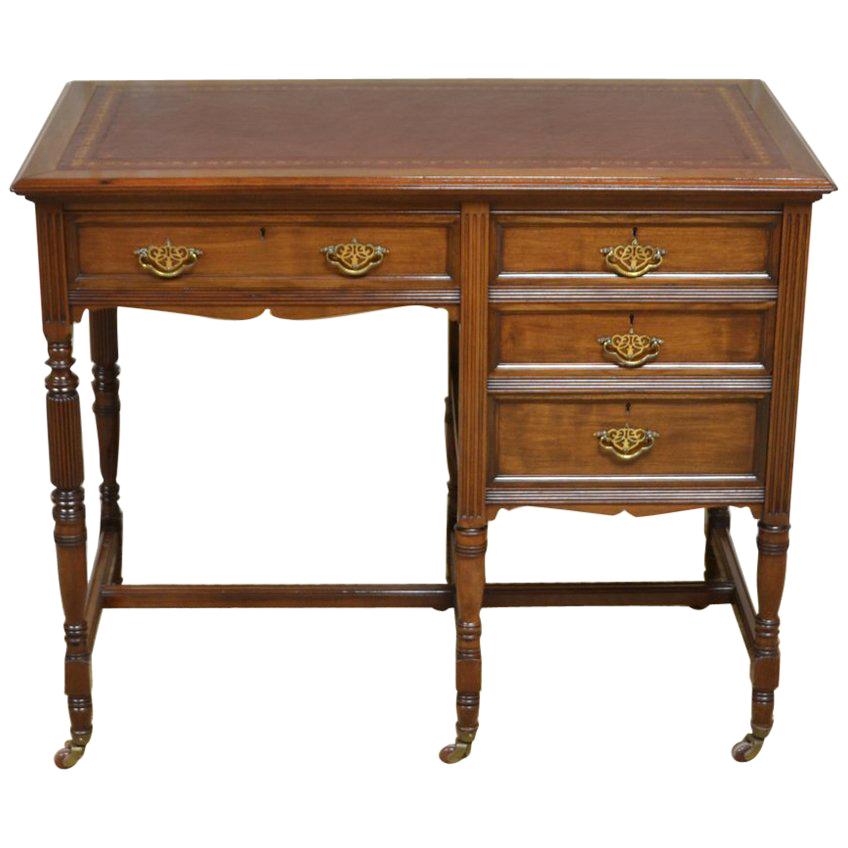 Victorian Walnut Antique Desk For Sale