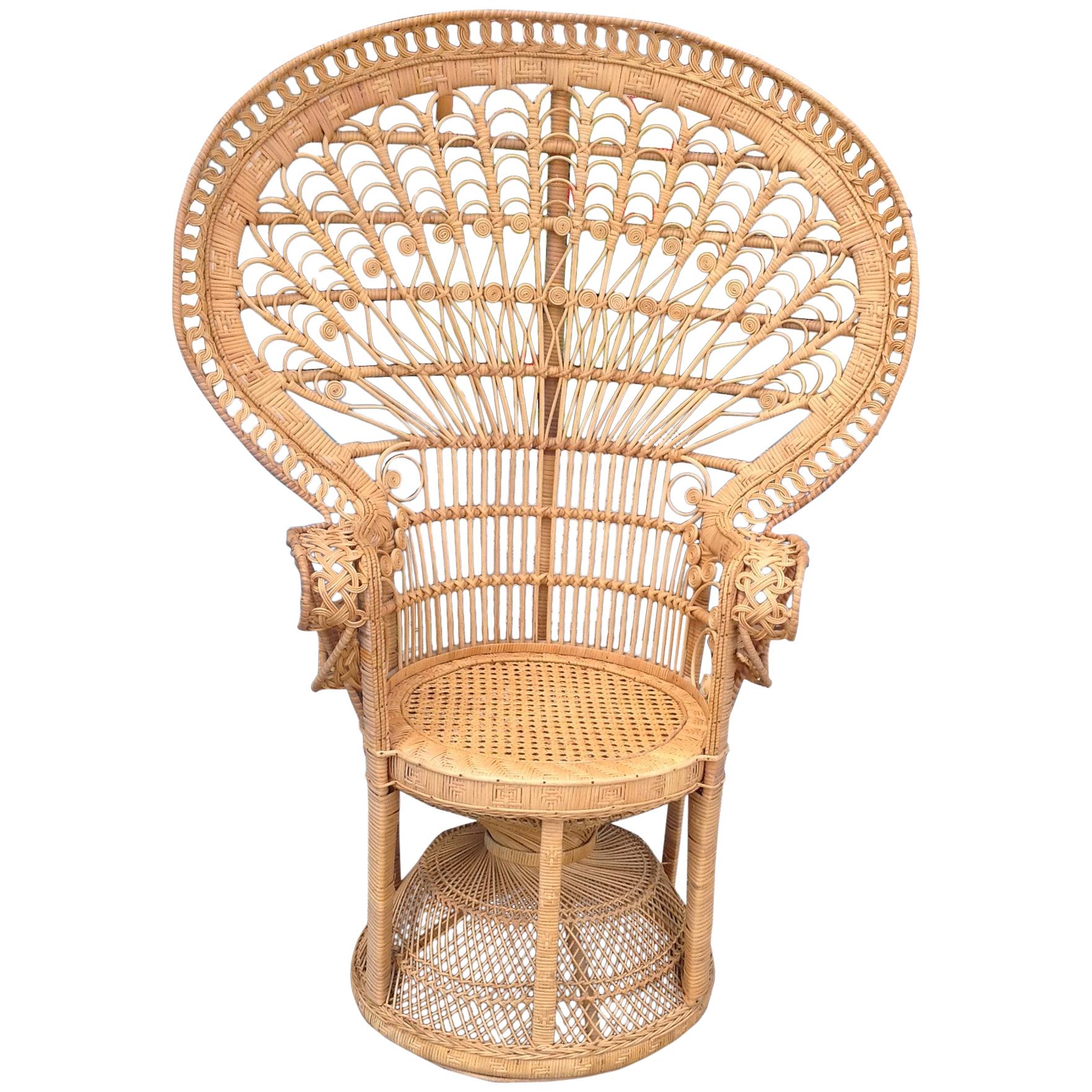 "Emmanuelle" Style "Peacock" Chair