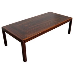 Mid-Century Danish Modern Vejle Stole Parquet Top Rosewood Coffee Table