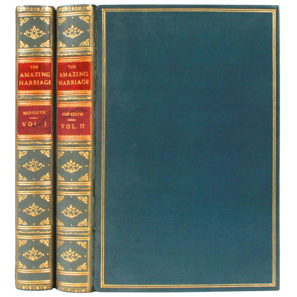 The Amazing Marriage, First Edition Bound in Blue Calf, 1895