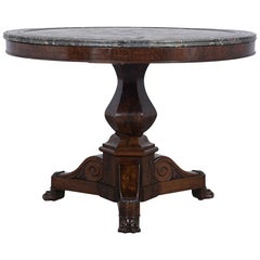 Mid 19th Century French Empire Pedestal Center Table