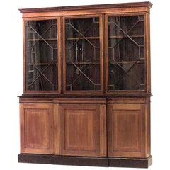 Sheraton Mahogany and Satinwood Breakfront Cabinet