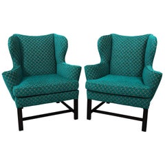 Pair of Mid-Century Modern Wing Chairs, 1950s