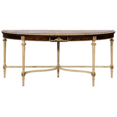 Louis XVI Style Demilune Table