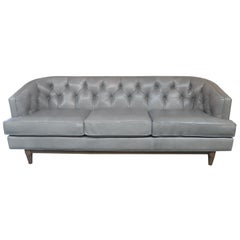 Precedent Leather Midcentury Sofa