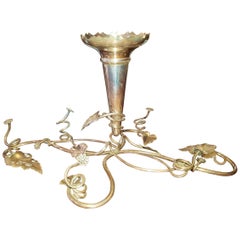Antique 19th Century British Art Nouveau Old Sheffield Plated Silver Epergne