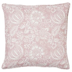 Schumacher Pomegranate Print Petal Two-Sided Linen Pillow