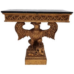 Fabulous Gold Gilded Eagle M/T Console Table