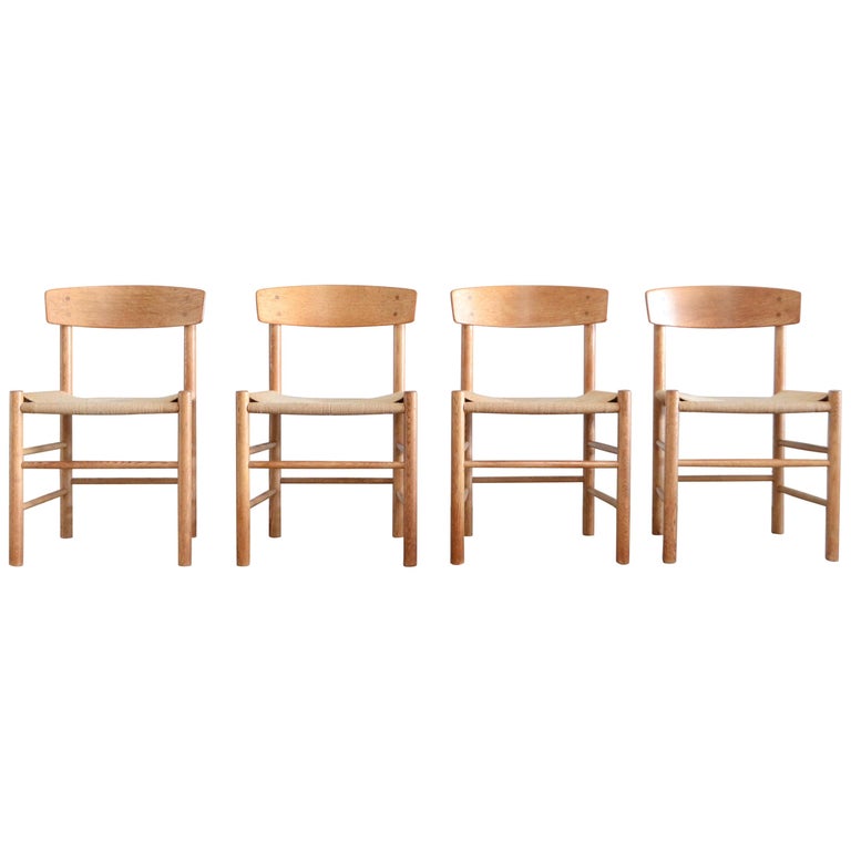 Børge Mogensen J39 Vintage Dining Oak Chair for FDB Mobler Set of 4 1