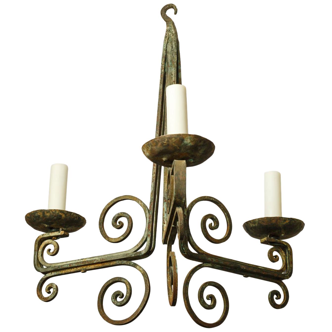 Simple Classic Painted Iron Chandelier