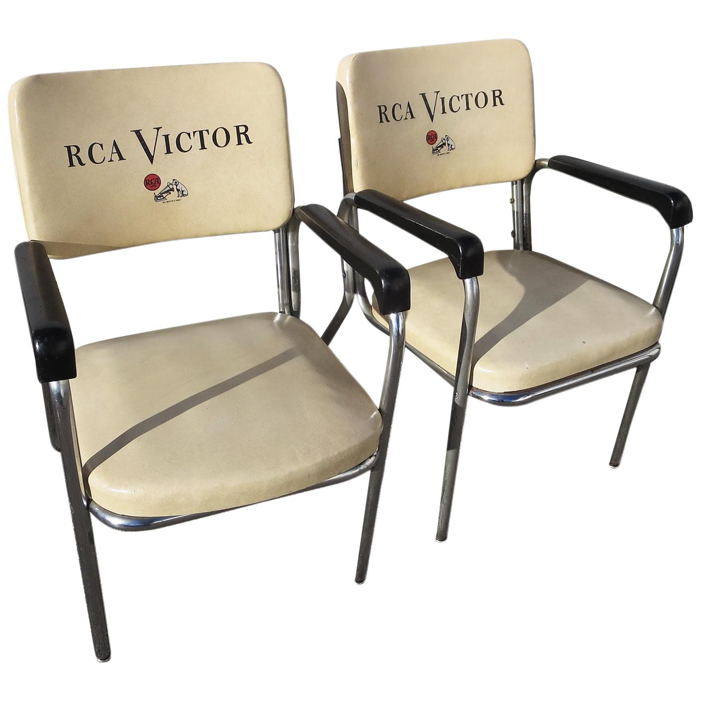 RCA Victor Tubular Chrome Chairs For Sale