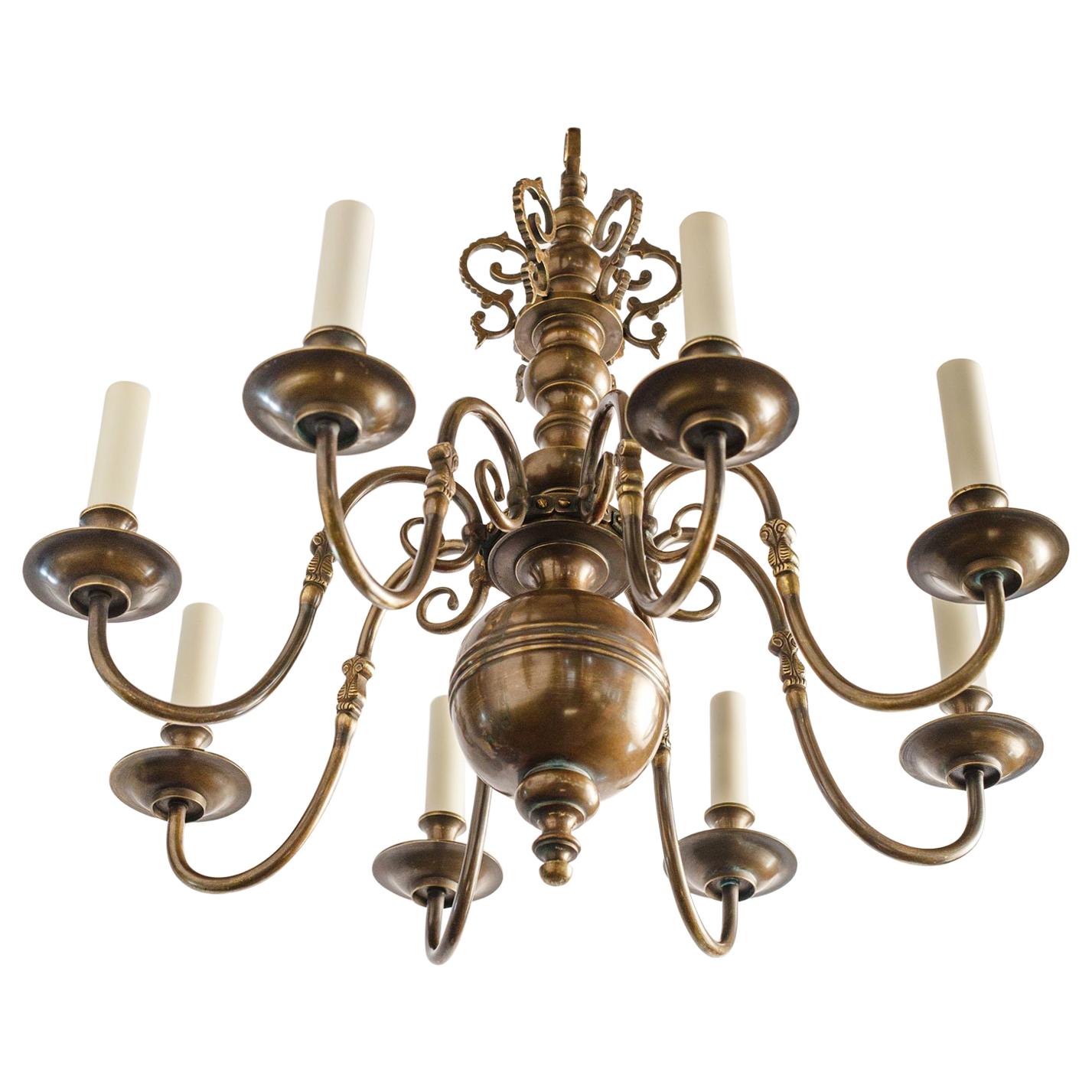 Smaller Scale Georgian Style Chandelier For Sale