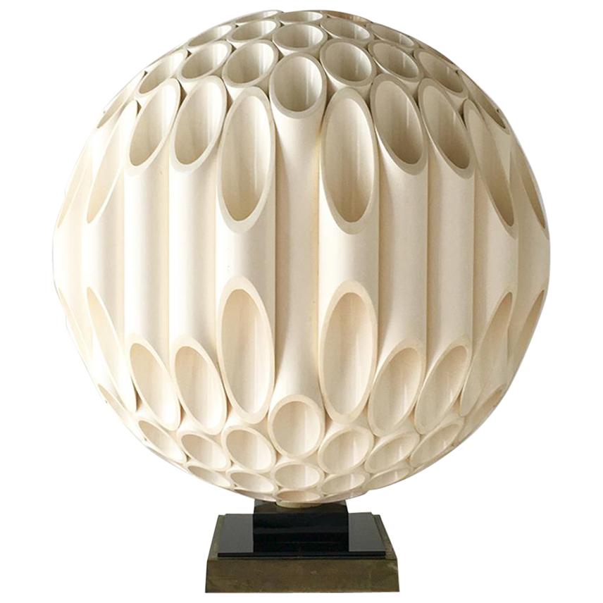 Rare Spherical Rougier Designed Table Lamp Late 1970s, Stamped For Sale