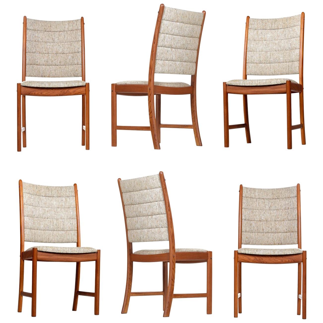 1960s Johannes Andersen Teak Dining Chairs 7171 for Uldum Møbelfabrik Set of Six