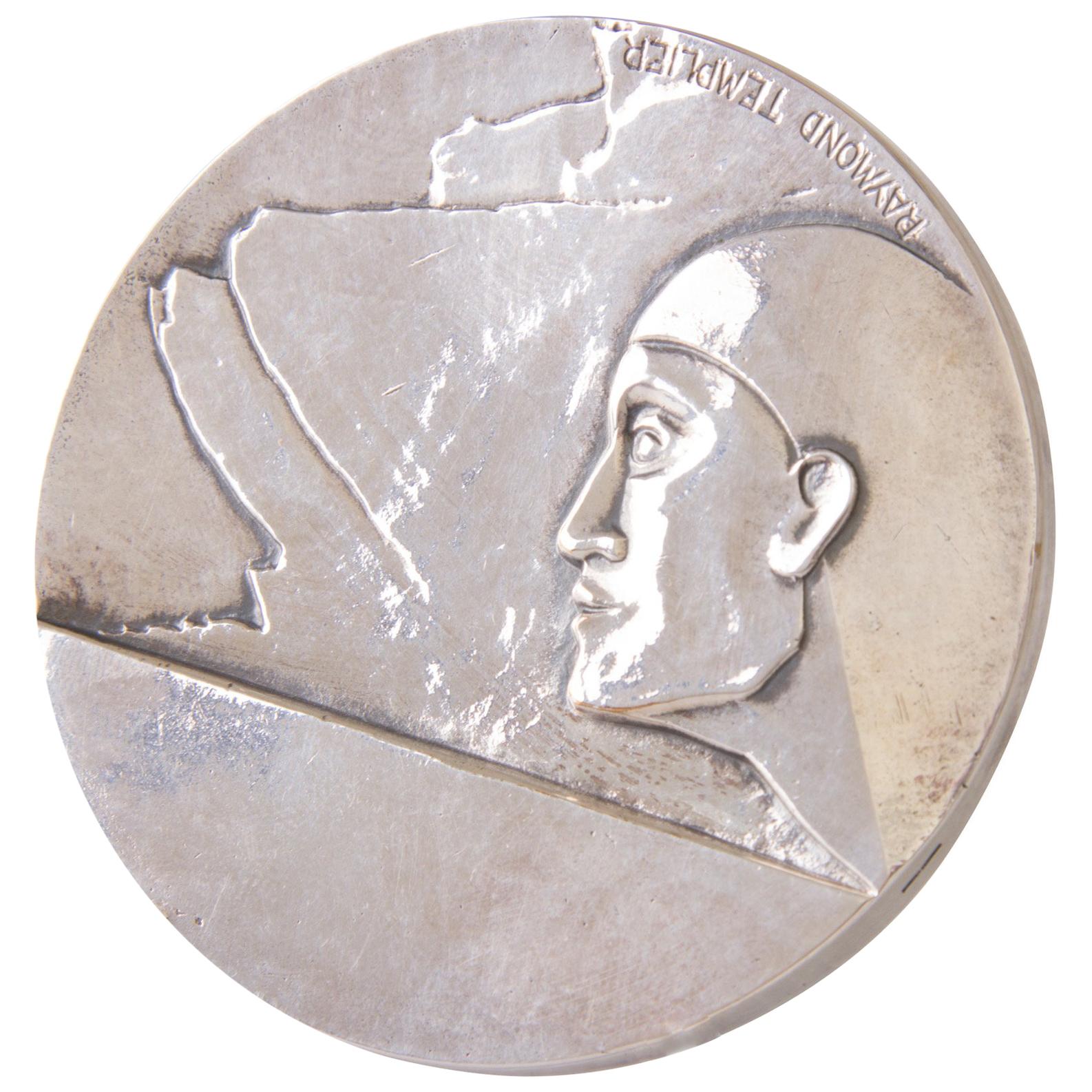 Art Deco Silvered Bronze Medal Signed Raymond Templier