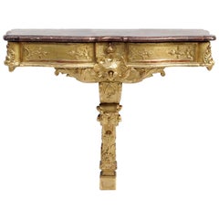 Antique Regence Style Carved and Giltwood Wall Bracket, Late 19th Century