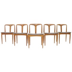 Set of Five Teak Dining Chairs Juliane by Johannes Andersen Denmark