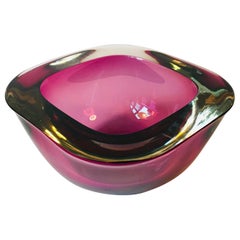 Murano Sommerso Glass Bowl by Flavio Poli, 1960s