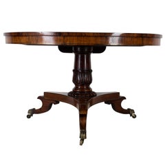 Exceptional Regency Rosewood and Brass Centre Table