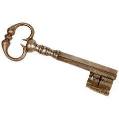 Antique Safe key. Wrought iron. 17th century.