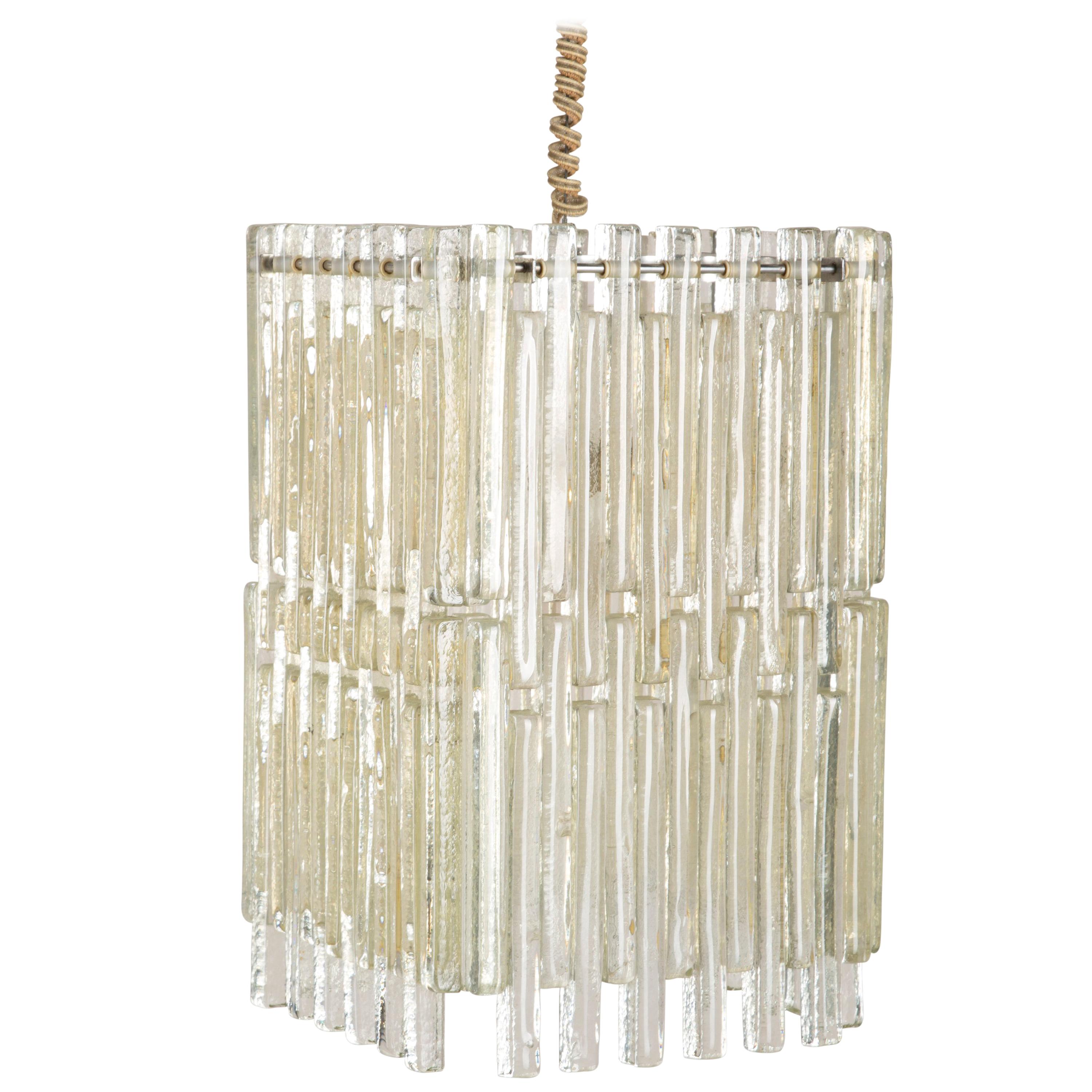 1970s Glass Pendant Light