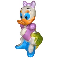 1970s Vintage Disney Daisy Duck Rubber Squeak Toy Made in Spain by Jugasa