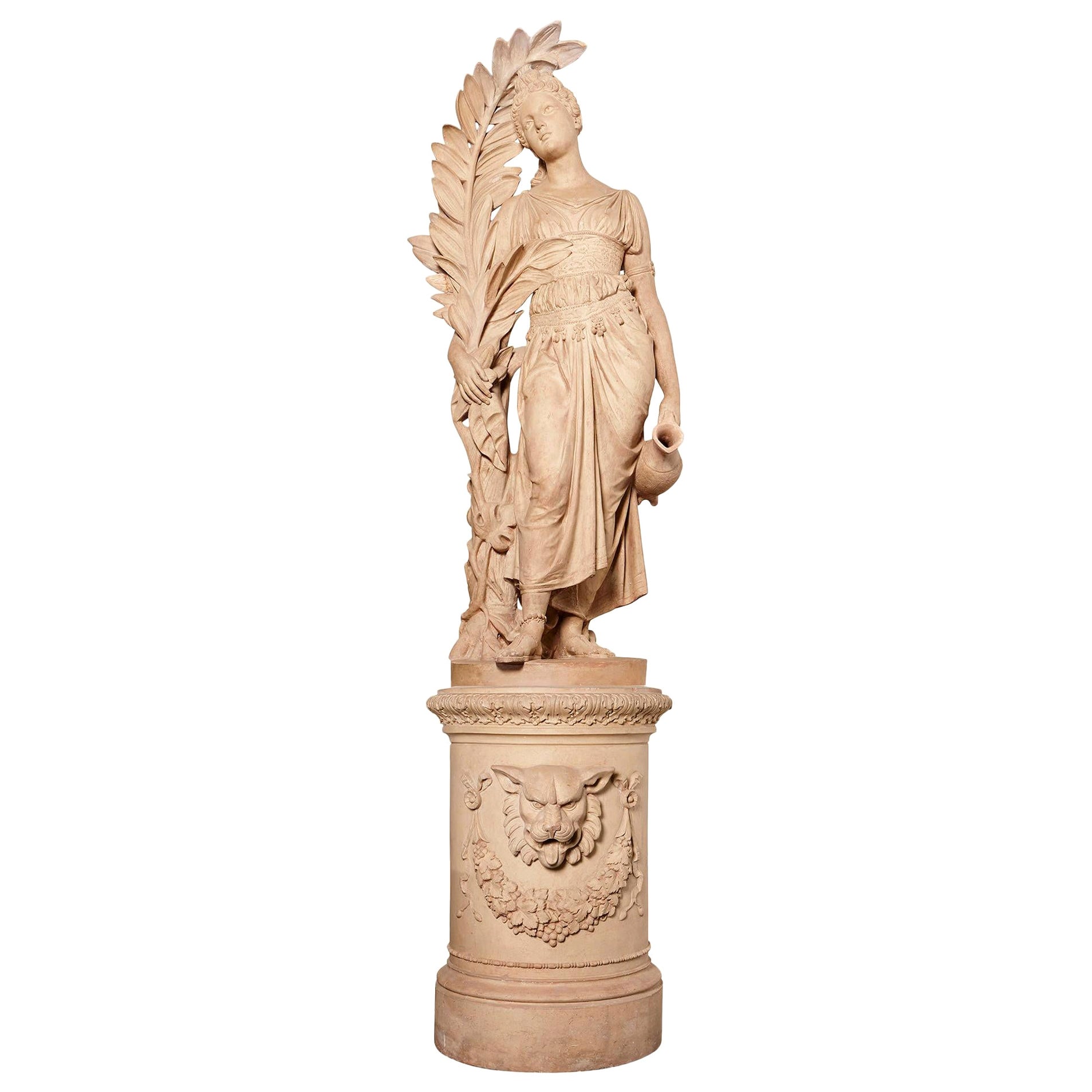 Terracotta Sculpture of Hebe by Kuhse and Ernst March Söhne For Sale