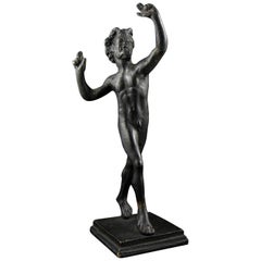 Well Cast 19th Century Bronze Dancing Faun Figurine