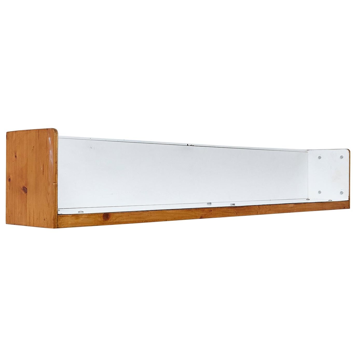 Charlotte Perriand Mid-Century Modern Wood Metal Shelve for Les Arcs
