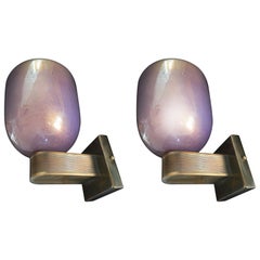 Pair of Sconces by Barovier & Toso, Murano, 1950s