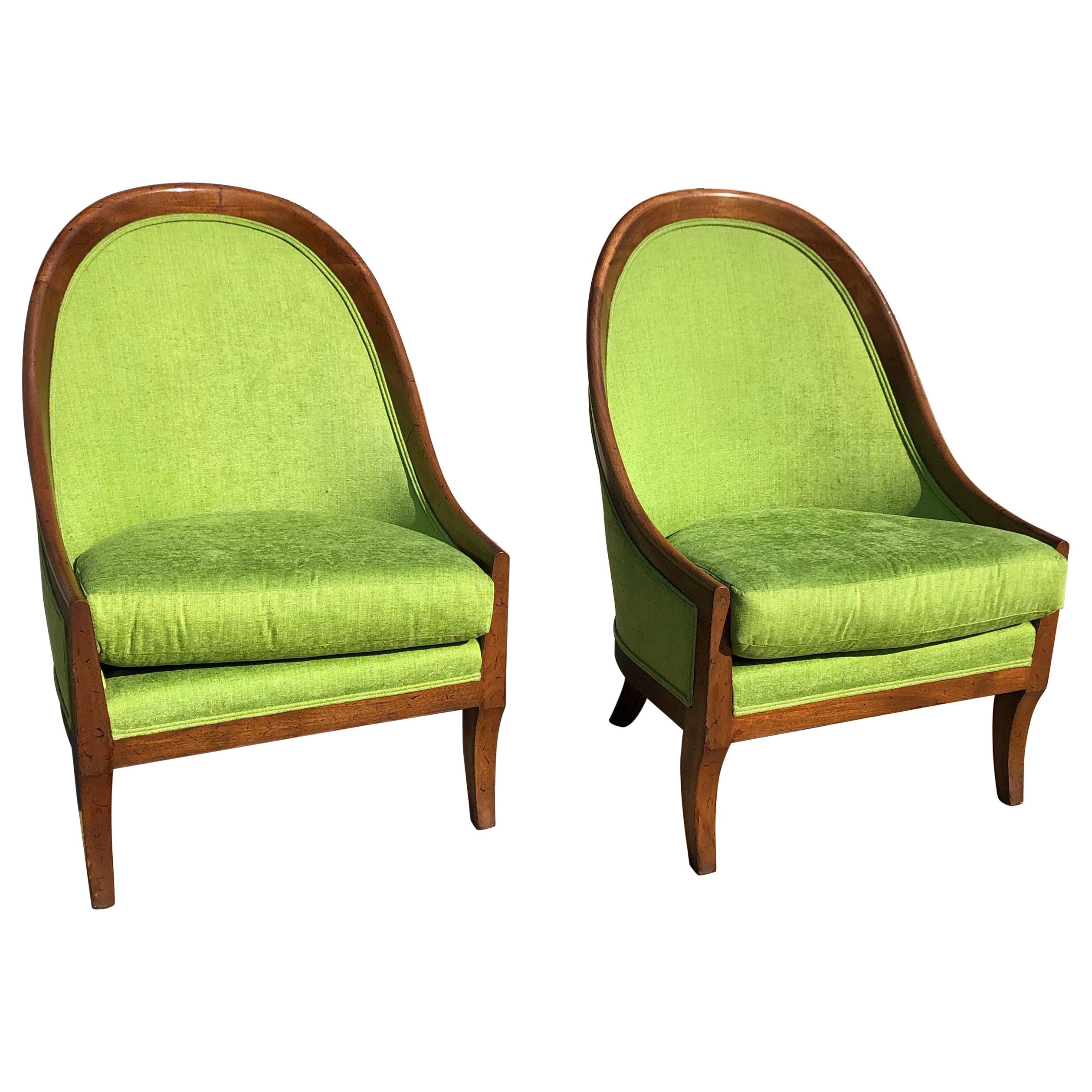 Dunbar Curved-Back Lounge Chairs