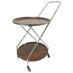 Vintage German Folding Serving Trolley, 1970s