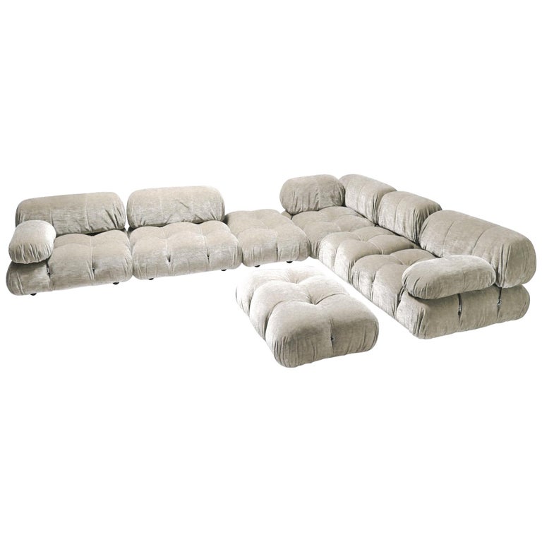 Velvet Sectional Sofa Model 'Camaleonda' by Mario Bellini For Sale at