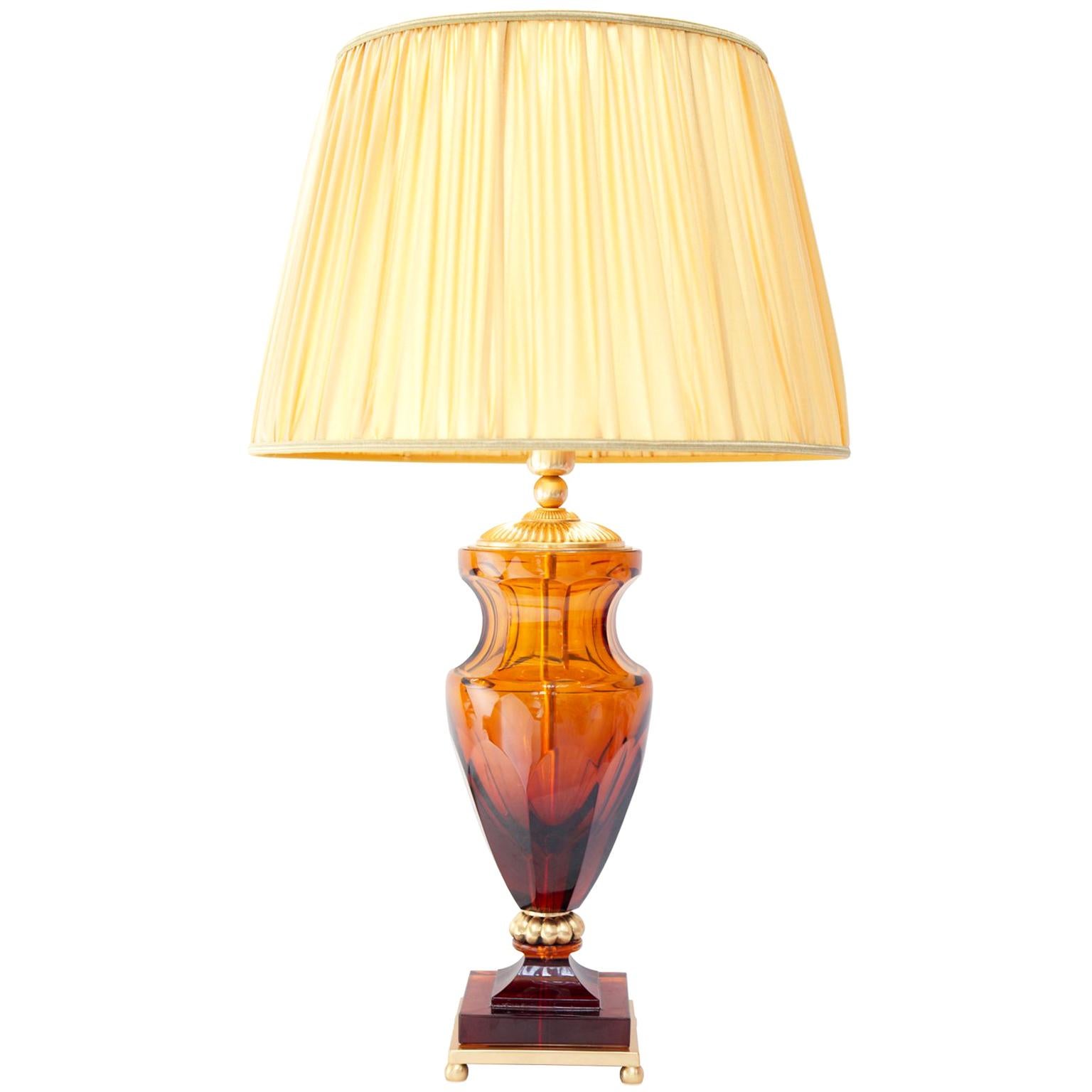 Ugo Poggi Firenze Handcrafted Crystal Table Lamp Vallombrosa For Sale