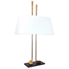 Golf Club Table Lamp in Polished Brass Finish